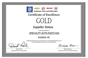 GM Certificate