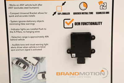 Winner: Brandmotion, Radar Blind Spot System with Cross Traffic Detection