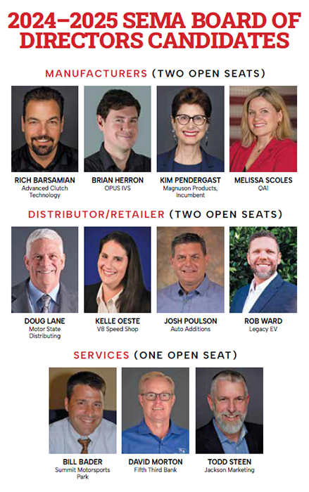 SEMA 2024-2025 Board of Directors candidates