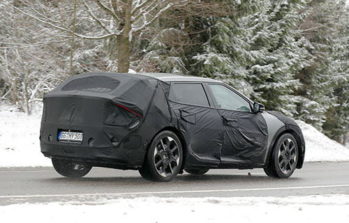 A rear shot of the Kia EV6 prototype