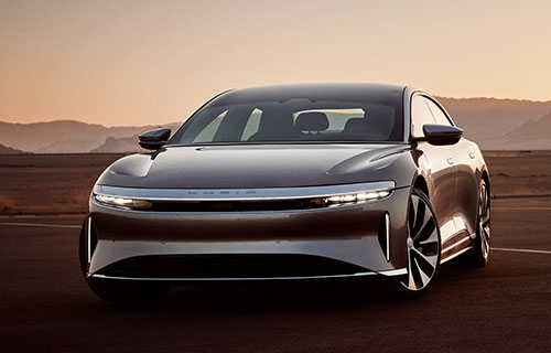 A Lucid sedan