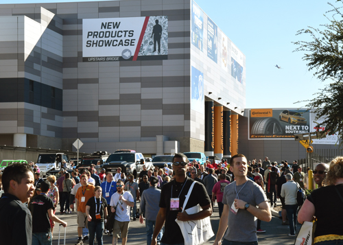 SEMA Show Exterior Crowd